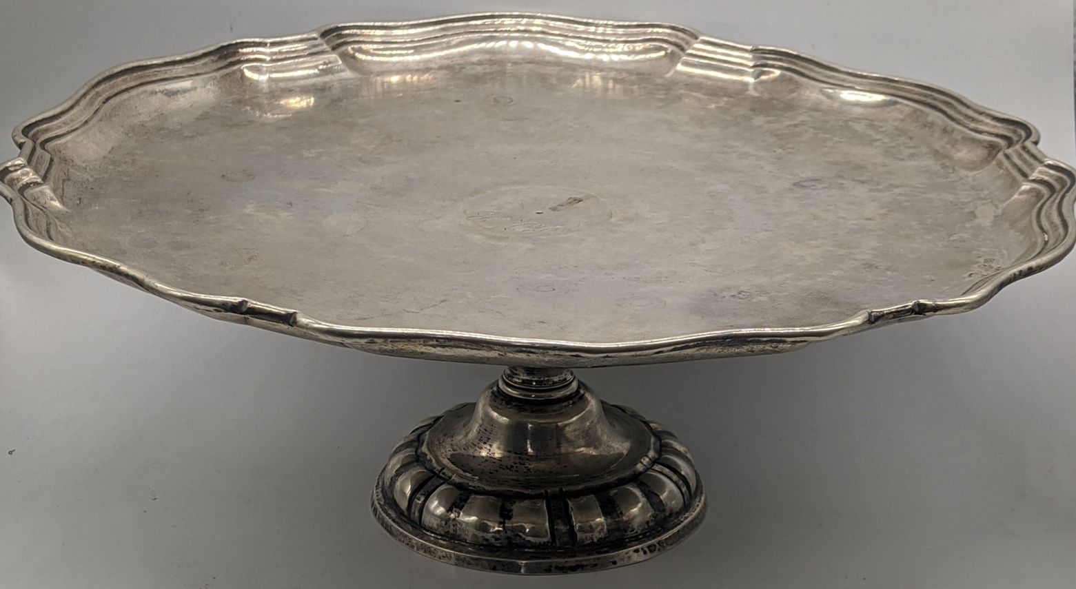 An early Maltese silver tazza, late 18th century, marks to the top, underside of top and to foot