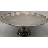 An early Maltese silver tazza, late 18th century, marks to the top, underside of top and to foot