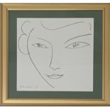 Henri Matisse (1869-1954), Portrait of a lady, lithograph, signed within the plate, unframed, H31.