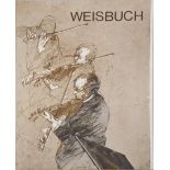 After Claude Weisbuch, Violinist, lithographic poster, H.75.5cm W.55.5cm
