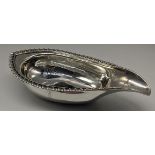 A George IV silver pap boat by Rebecca Emes and Edward Barnard I, hallmarked London 1822, 60, L.13.