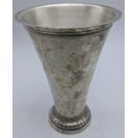 An 18th century Austro-Hungarian silver beaker, 184g, H.15cm