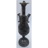 A filigree silver Hanukkah spice tower, Judaica interest, 312g, H.24.5cm