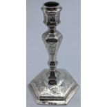 A Victorian silver taper stick, hallmarked London, 1844, 82.9g, H.11cm