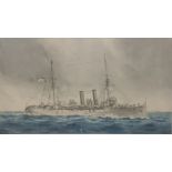 William Mackenzie Thomson (act.1870-1892), H.M.S. Peetolas, 1910, watercolour, signed lower left,