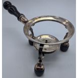 A Continental Silver teapot stand, marks to legs, 443g, H.10cm