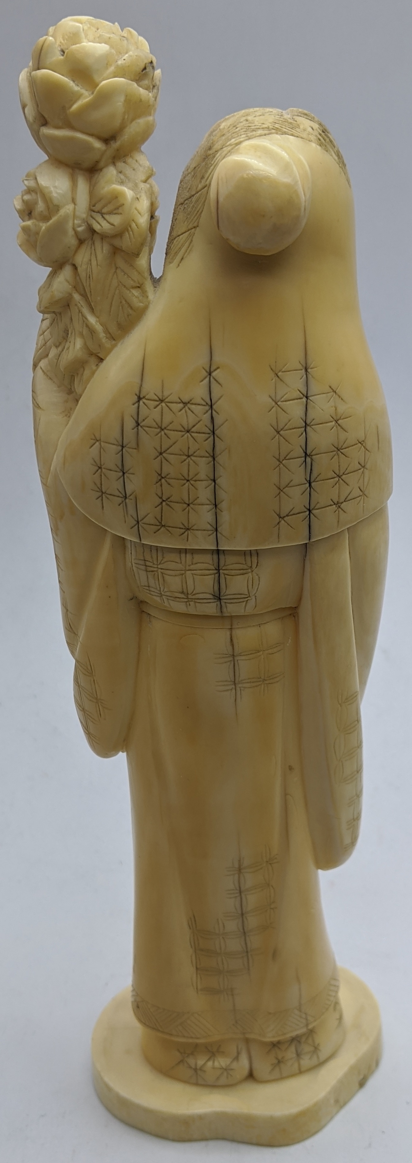 A late 19th century Japanese ivory study of Fukurokuji, H.20cm Buyer Note: CITIES restrictions apply - Image 3 of 3