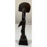Tribal African Art Dogon Carved Wooden Standing Female Figure, Mali, H.28.5cm