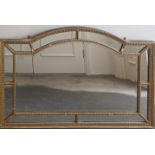 A gilt framed panelled mirror, H.73cm W.103cm