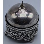 A Tiffany & Co. silver plated desktop bell, H.8cm (missing top)