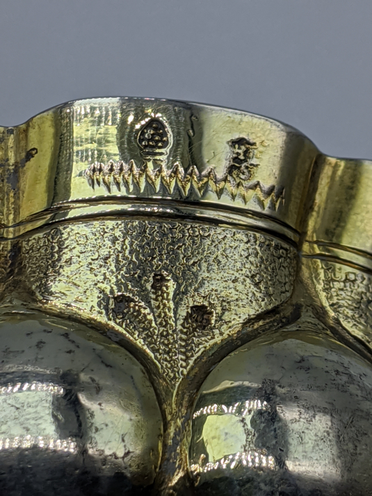 A German Augsburg 17th century gilt silver goblet, H.16.5cm - Image 4 of 4