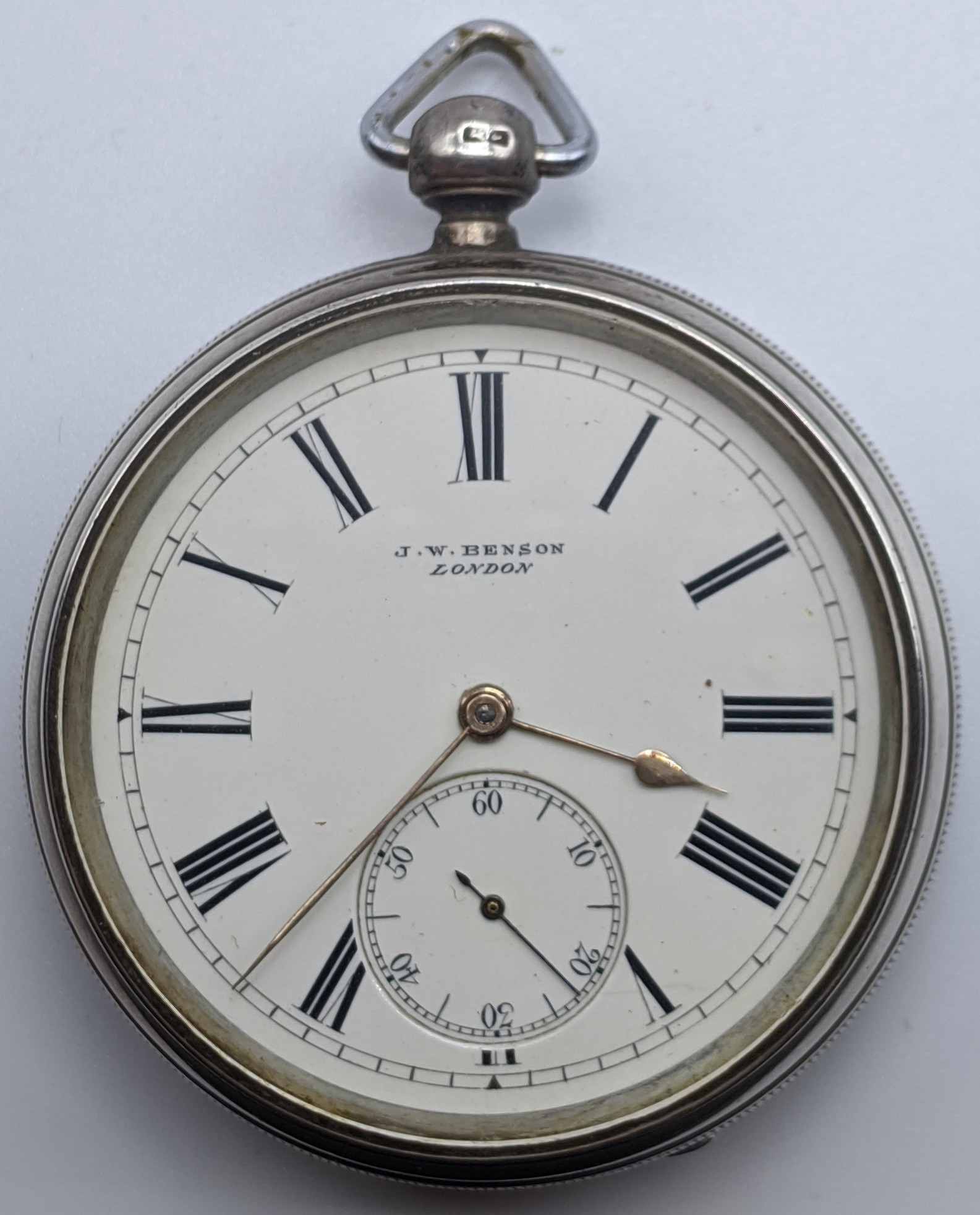 J.W.Benson of London, a Victorian silver pocket watch, roman numerals and subsidiary dial, - Image 4 of 7