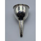 A George III silver wine funnel, crest, hallmarked London, 1807-08, maker possibly Charles