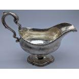 A George III silver sauceboat, hallmarked London, 1771-72, indistinct maker mark, possibly Lewis