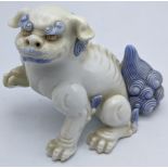 A Chinese 19th century porcelain study of a dog of fo, H.9cm