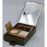 An Art Deco travel vanity compact