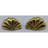 A pair of Italian 18ct gold earrings