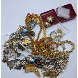 A collection of costume jewellery