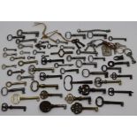 Collection of antique and vintage keys