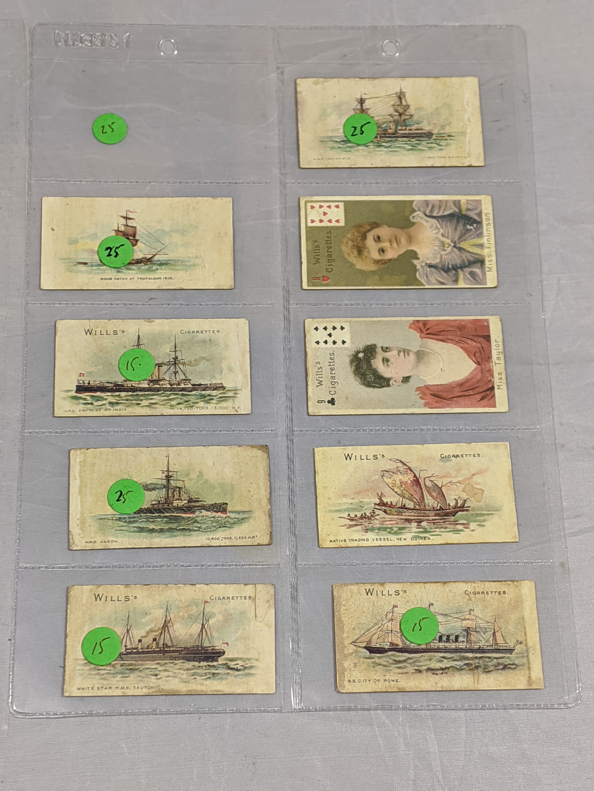 Wills 1890s cigarette cards of ships (27 cards), together with 2 Wills actress cards Miss Taylor and - Image 3 of 5