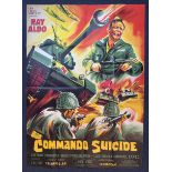 A vintage film poster, Les Films Marbeuf present Ray Aldo, Commando Suicide, 1968, W114cm