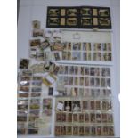 A large collection of travel cigarette cards sets and loose, various makers