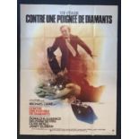 A vintage film poster, Un Otage Contre une Poignee de Diamants, Un Film de Don Siegel, Une