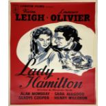 A vintage film poster, London Films Present Vivien Leigh, Laurence Olivier, Lady Hamilton;