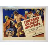 A vintage film poster, Edgar Rice Burroughs Tarzans Desert Mystery, Johnny