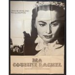 A vintage film poster, Olivia de Havilland, Richard Burton, Ma Cousine Rachel, Realise par