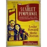 A vintage film poster, A London Films Production The Scarlet Pimpernel starring Leslie Howard,