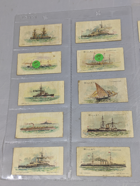 Wills 1890s cigarette cards of ships (27 cards), together with 2 Wills actress cards Miss Taylor and - Image 5 of 5