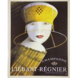 After Somm Philippe Sommer, Liebart-Regnier Champagne poster, 66.6x46.4cm; full sheet 70.1x50cm