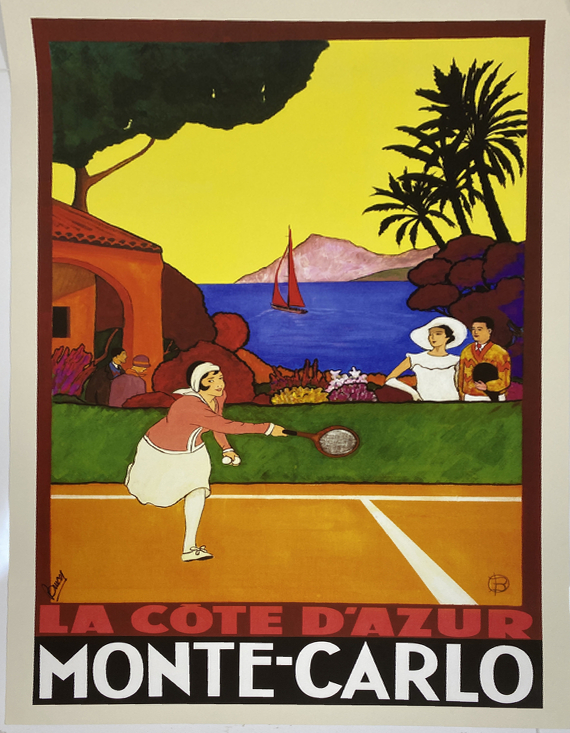 La Cote DAzur, Monte-Carlo poster, 86.4x55cm; full sheet 91x61cm