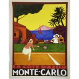 La Cote DAzur, Monte-Carlo poster, 86.4x55cm; full sheet 91x61cm