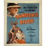 A vintage film poster, Paul Robeson & Leslie Banks in Sanders of the River, 1935 No.