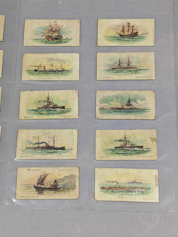 Wills 1890s cigarette cards of ships (27 cards), together with 2 Wills actress cards Miss Taylor and - Image 2 of 5