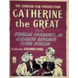 A vintage film poster, The London Film Production Catherine The Great starring Douglas