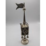 An early 20th century silver Havdalah spice tower, hallmarked London, 1904-05, maker Jacob