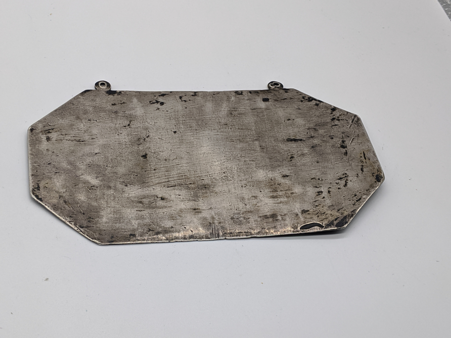 A rare Turkish silver torah breastplate, circa 1800, 253g, L.18cm