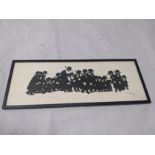Print of Orthodox Jews, signed in pencil, numbered 328/350, H.16cm W.44.5cm