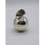 A late 19th century silver grenade lighter, hallmarked London, H.8cm