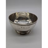 A George I silver bowl by William Fleming, , hallmarked London, monogram to base, H.5.5cm