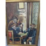 Jewish oil on canvas, signed