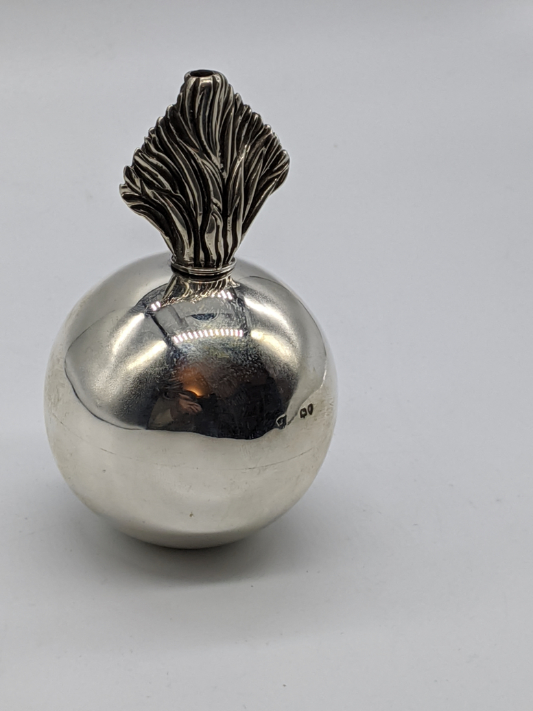 A 19th century silver grenade lighter, hallmarked London, H.10cm - Image 2 of 2