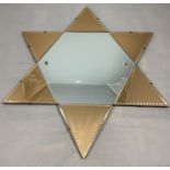 Star of David panelled mirror, D.80cm