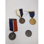 A collection of Jewish and Masonic medals. A bronze Lewis Emanuel Jewish Ladsâ€™ Brigade medal,