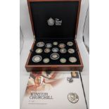 The 2014 United Kingdom Premium Proof Coins Set, with box and papers, together with a Winston