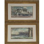 William Edward Ware (1915-1999), St.James' Park and Tate Britain, ink drawings with watercolour,