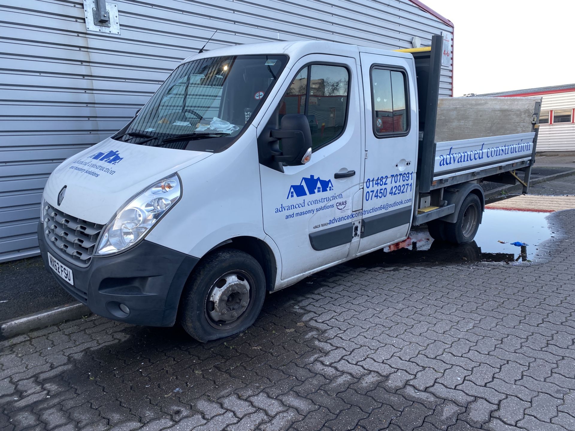 Renault Master ML35 DCI Double Cab Dropside Truck, Registration No. NX62 FSU - Image 2 of 25